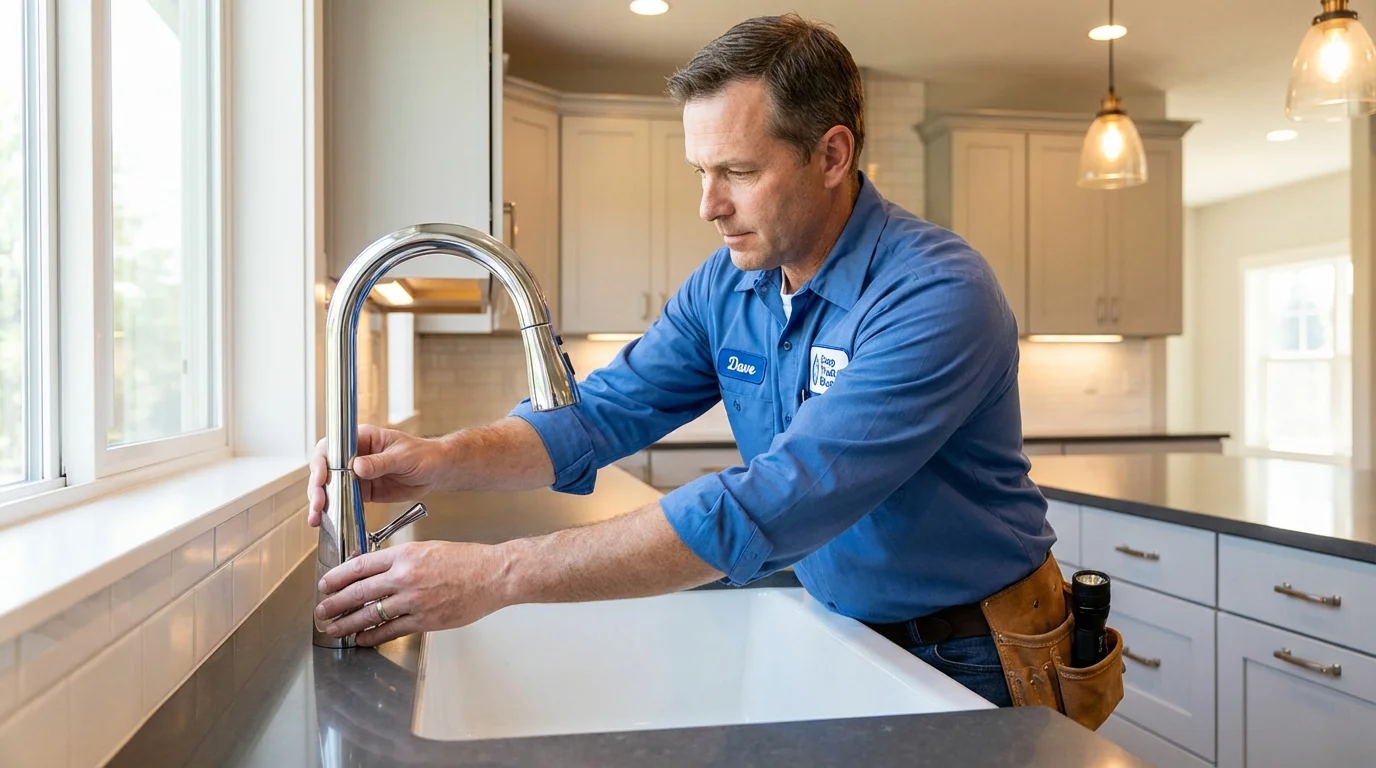 Kitchen faucet installation by Johns Plumbing LLC in Charles Town
